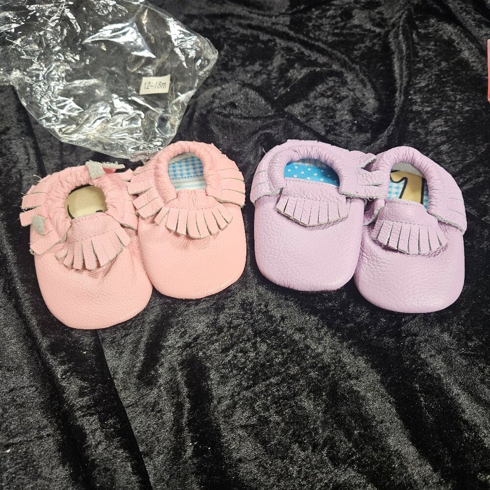 MEPiQ 12-18M Mocassins - Purple & Pink